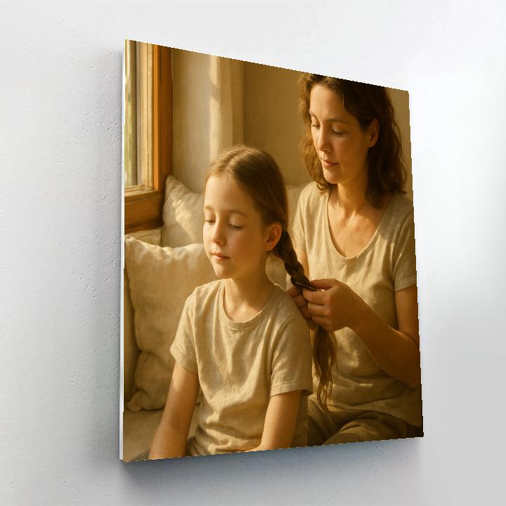 Morning Hair Braid Ritual Painting by numbers kit