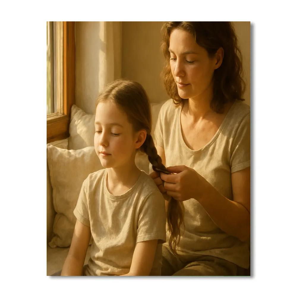 Morning Hair Braid Ritual Painting by numbers kit