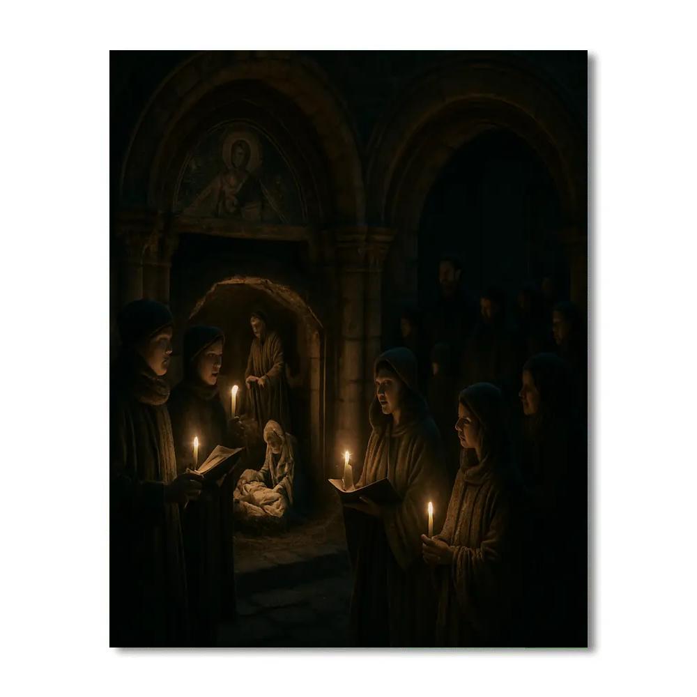 Bethlehem Nativity Street Carolers Paint by numbers kits
