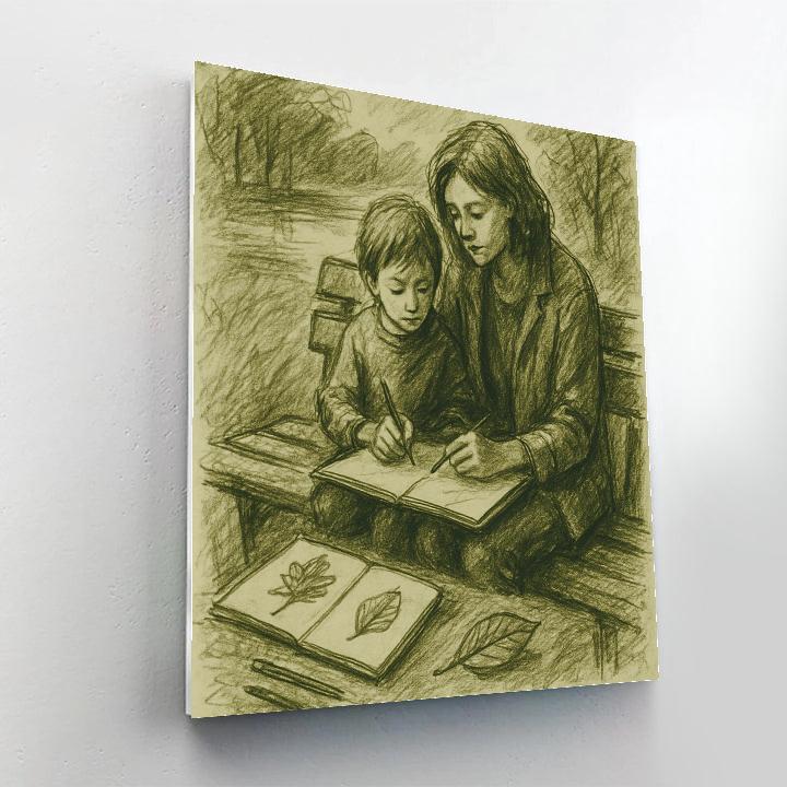 Park Bench Sketching Lesson Paint by numbers kits