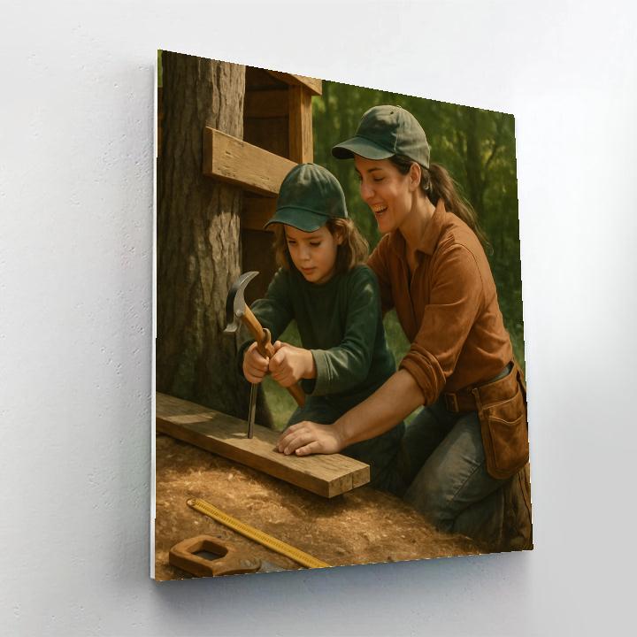 Backyard Treehouse Build paint by numbers