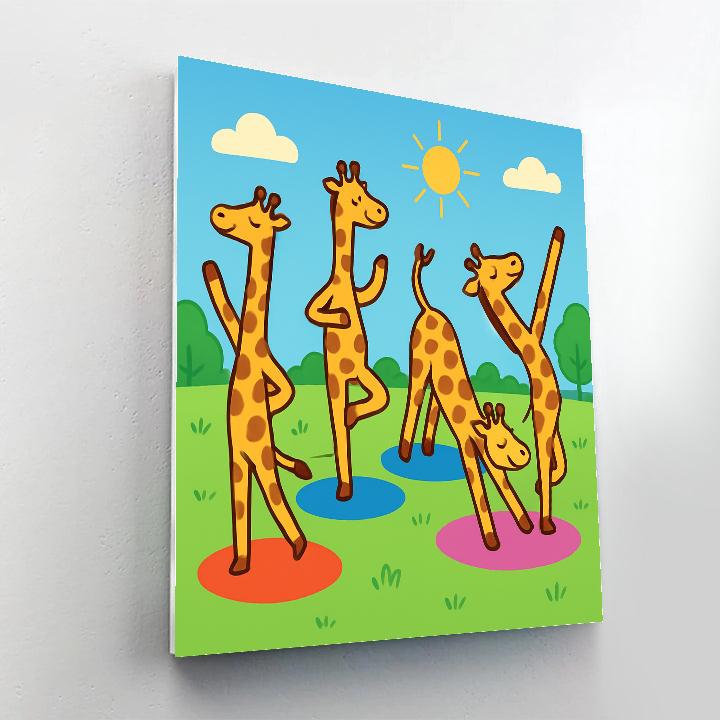 Galaxy Gymnast Giraffes Numbered painting kits