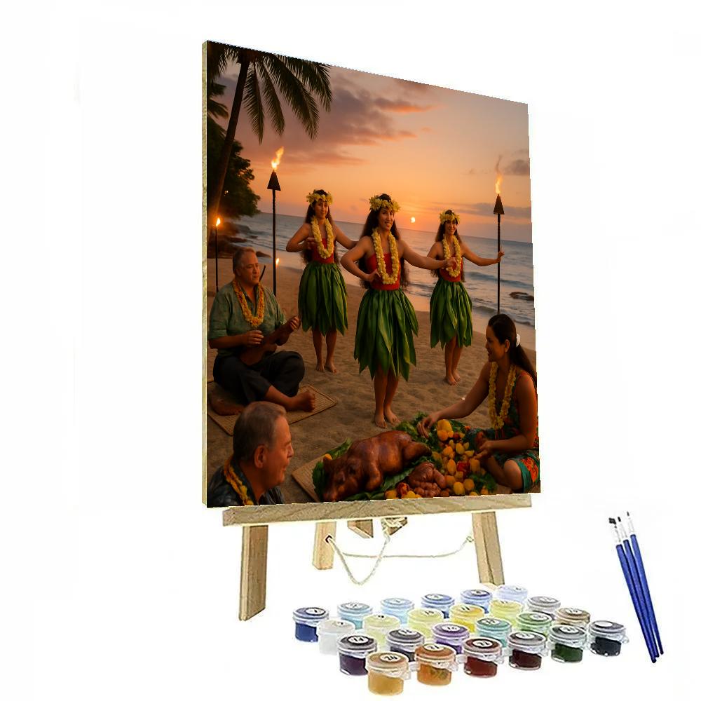 Hawaiian Luau Garden Performance Paint by numbers art