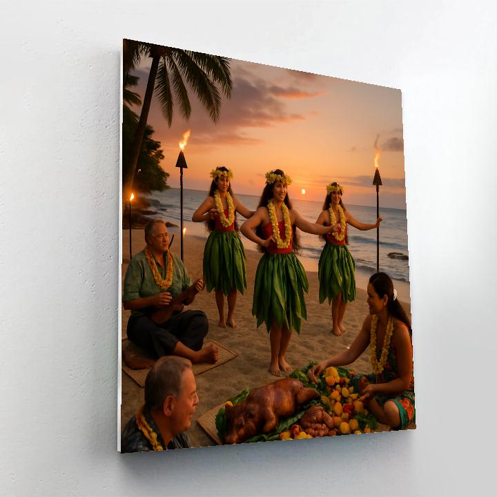 Hawaiian Luau Garden Performance Paint by numbers art