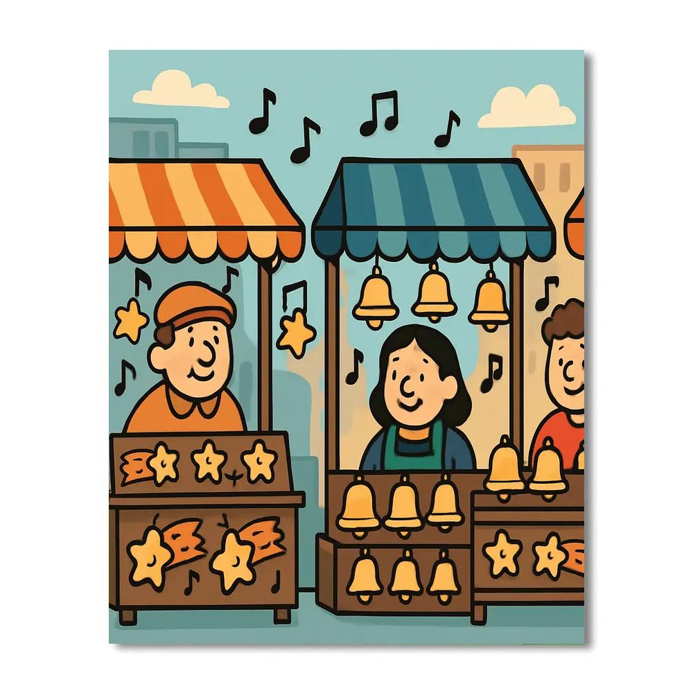 Meteor Melody Market Numbered painting kits