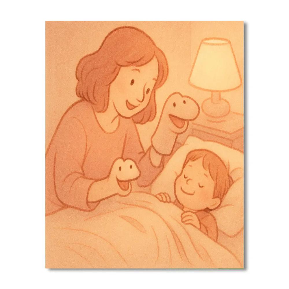 Puppet Bedtime Story Number painting