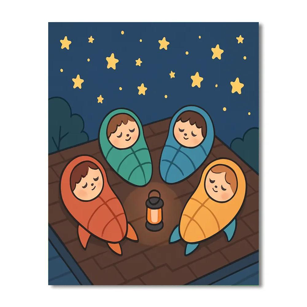 Stellar Sleepover Slumber Paint by numbers kits