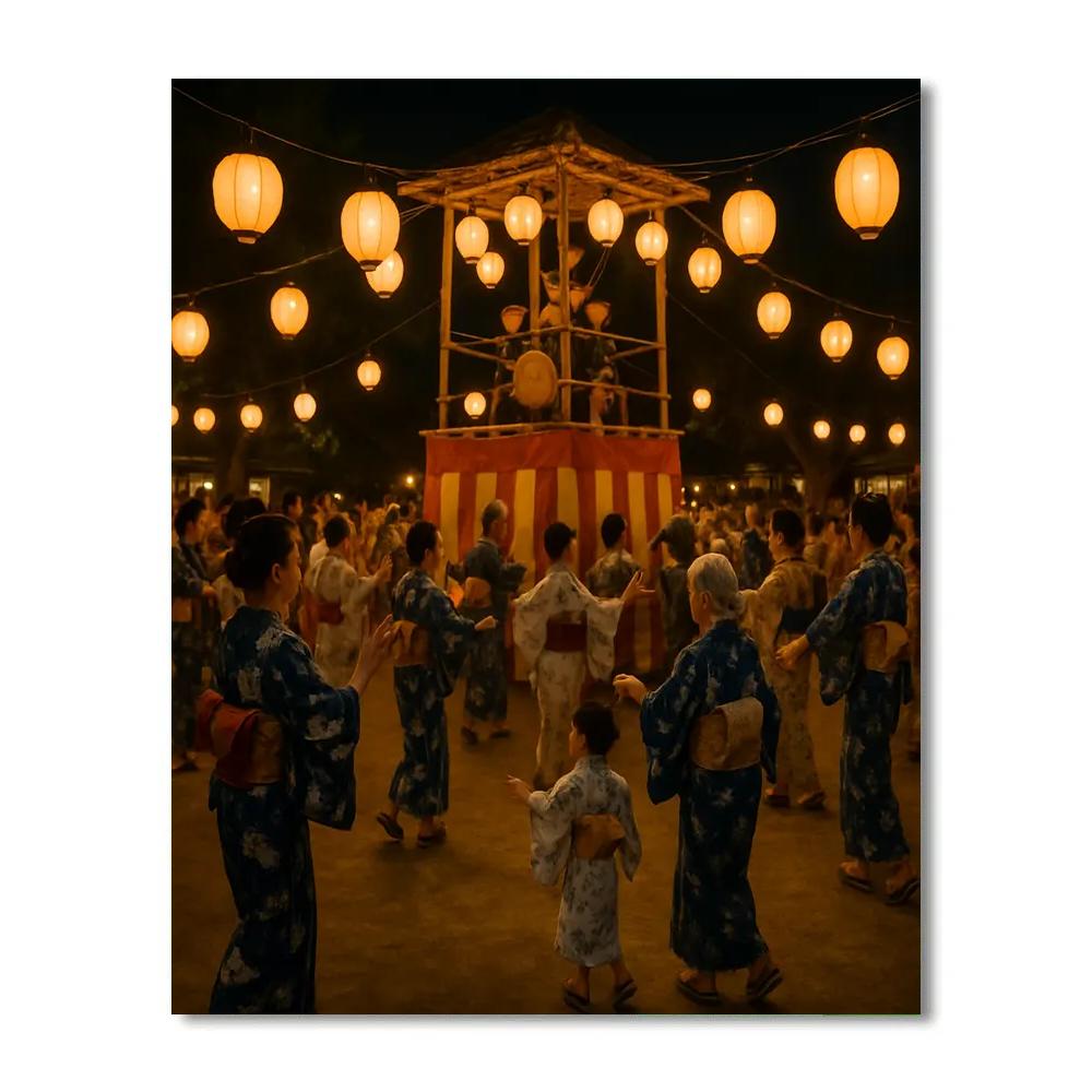 Obon Community Bon Odori Circle paint by numbers