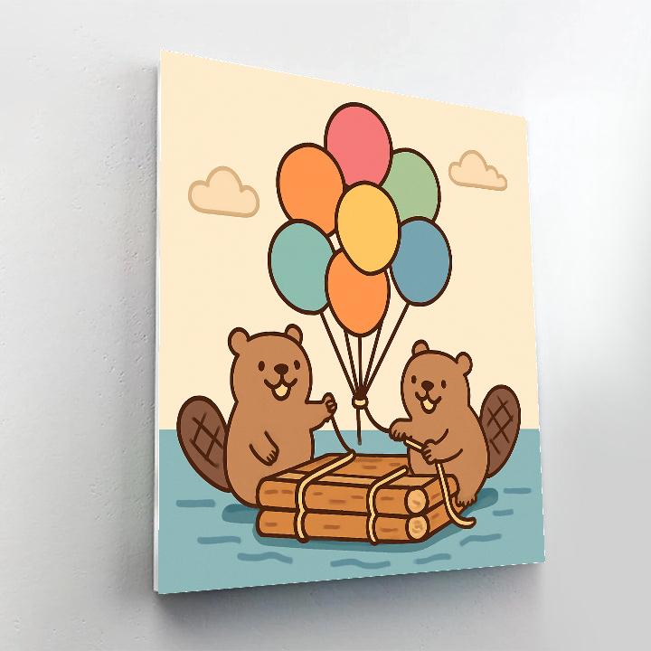 Bubble Balloon Beavers paint by color