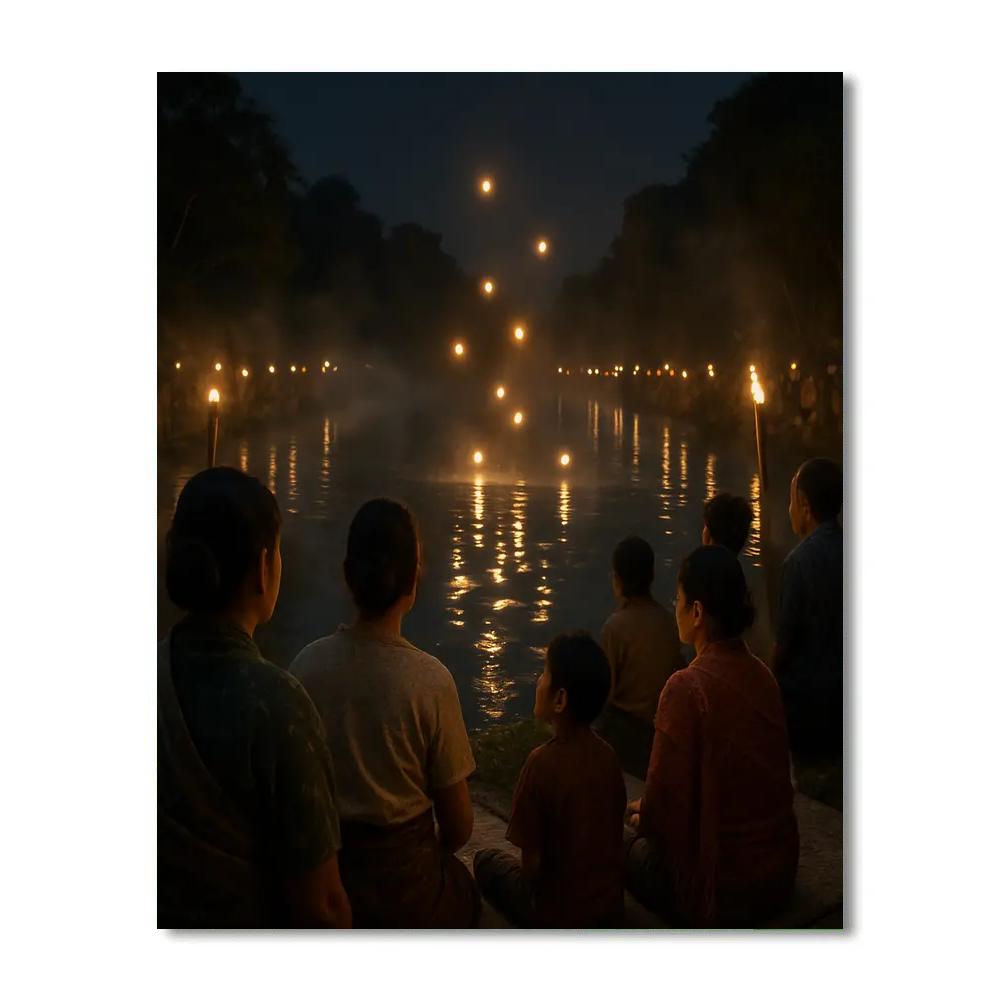 Naga Fireball Mekong Night Spectacle Paint by numbers kits