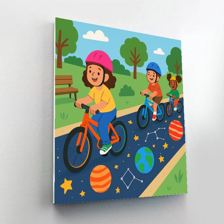 Cosmic Cycle Cycleways Paint by numbers kits