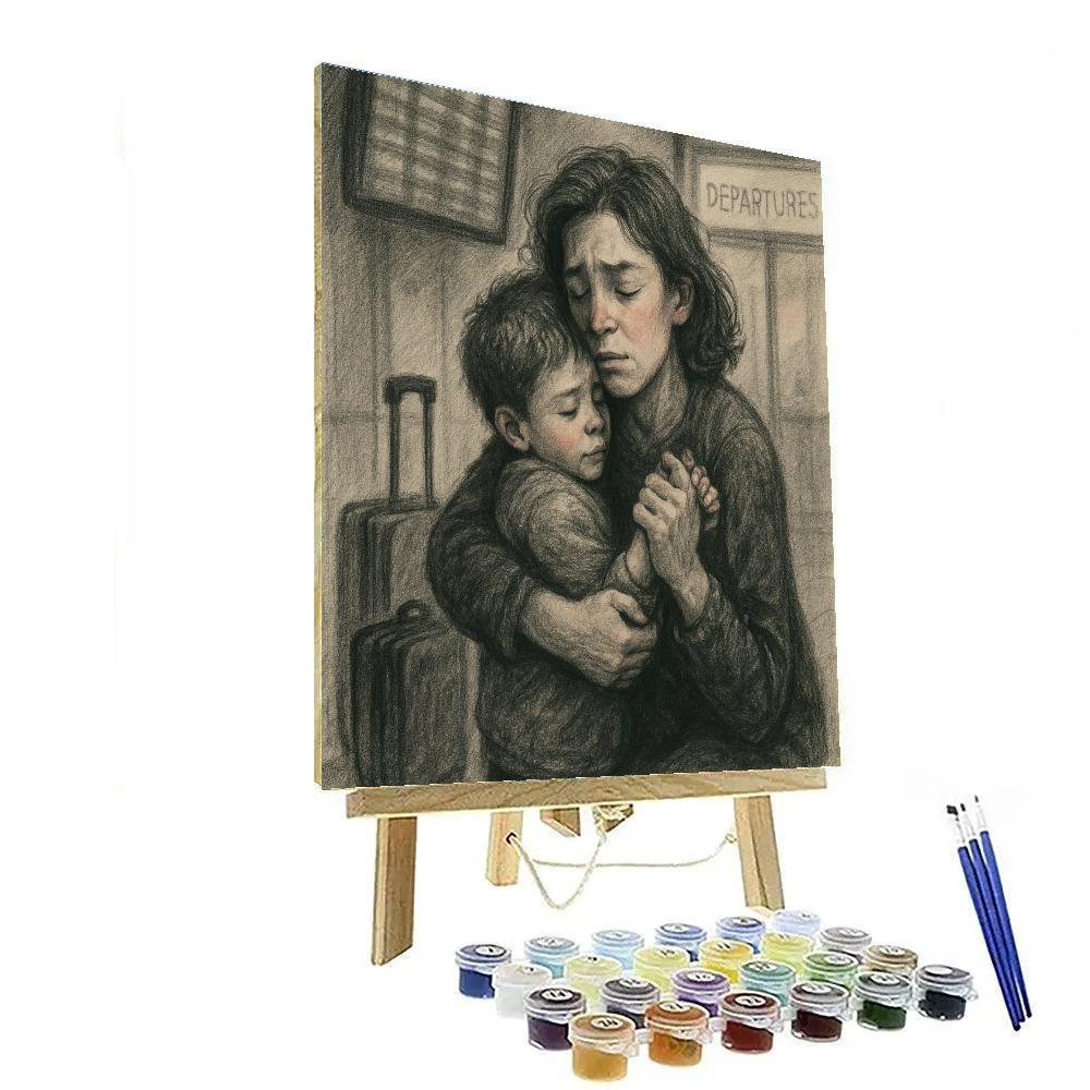 Airport Tearful Goodbye paint by numbers