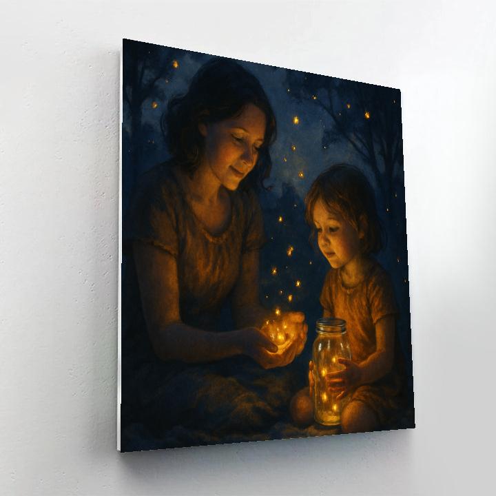 Backyard Firefly Jar Magic paint by number