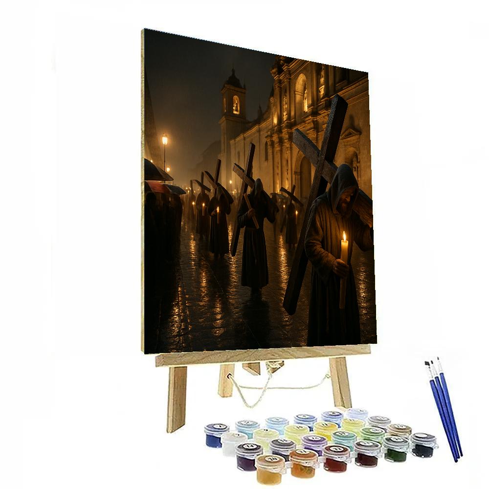 Manila Holy Week Penitential Walk Paint by numbers art