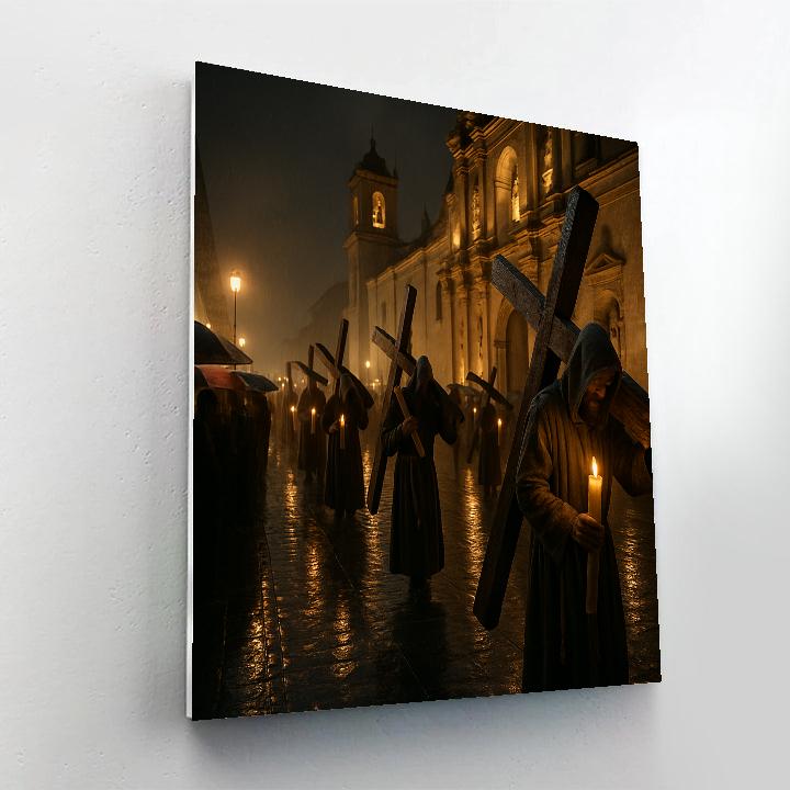 Manila Holy Week Penitential Walk Paint by numbers art