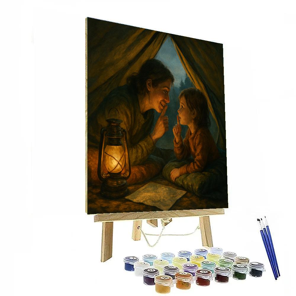 Backyard Camping Whisper paint by numbers