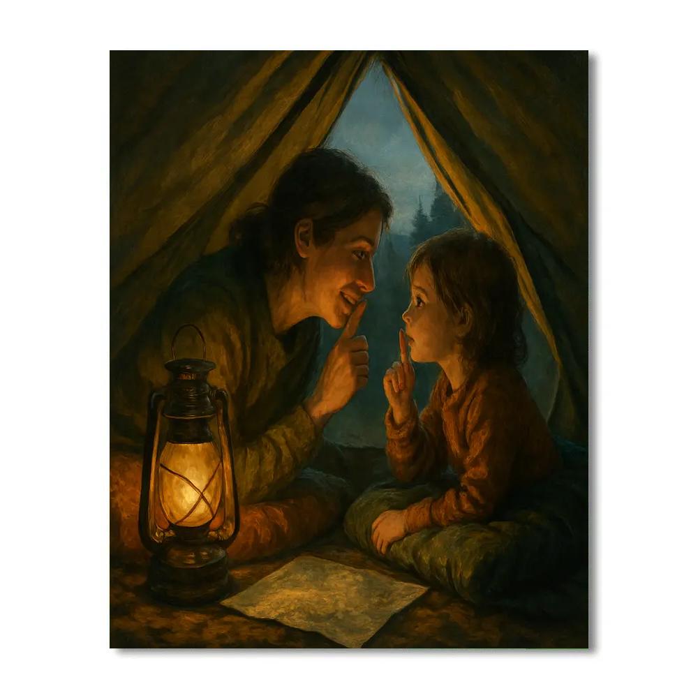 Backyard Camping Whisper paint by numbers