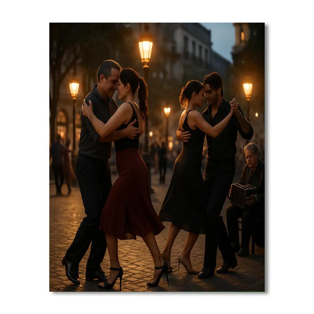 Buenos Aires Calle Tango Milonga paint by color