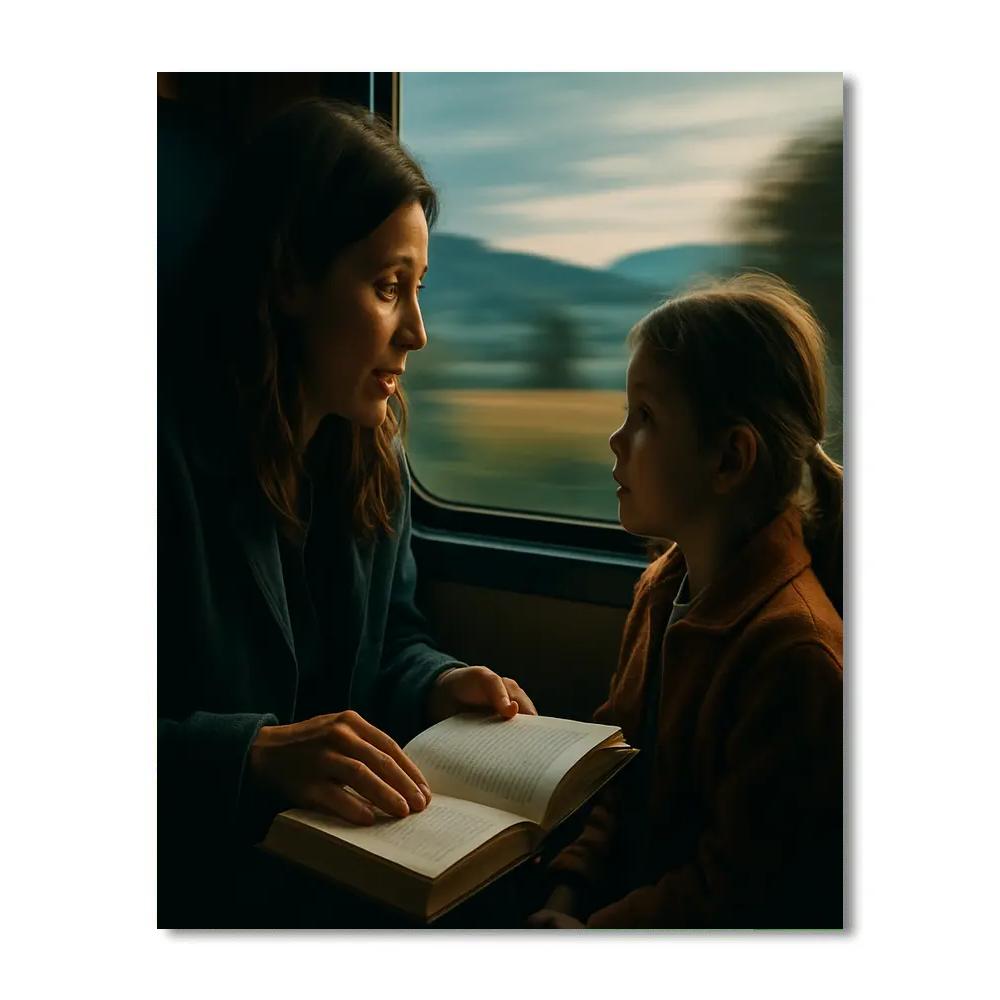 Train Window Storytime Paint by numbers kits