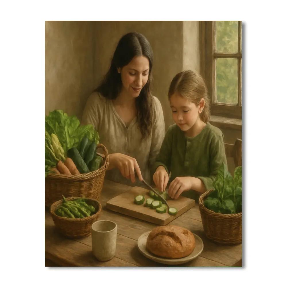 Garden Harvest Breakfast paint by number