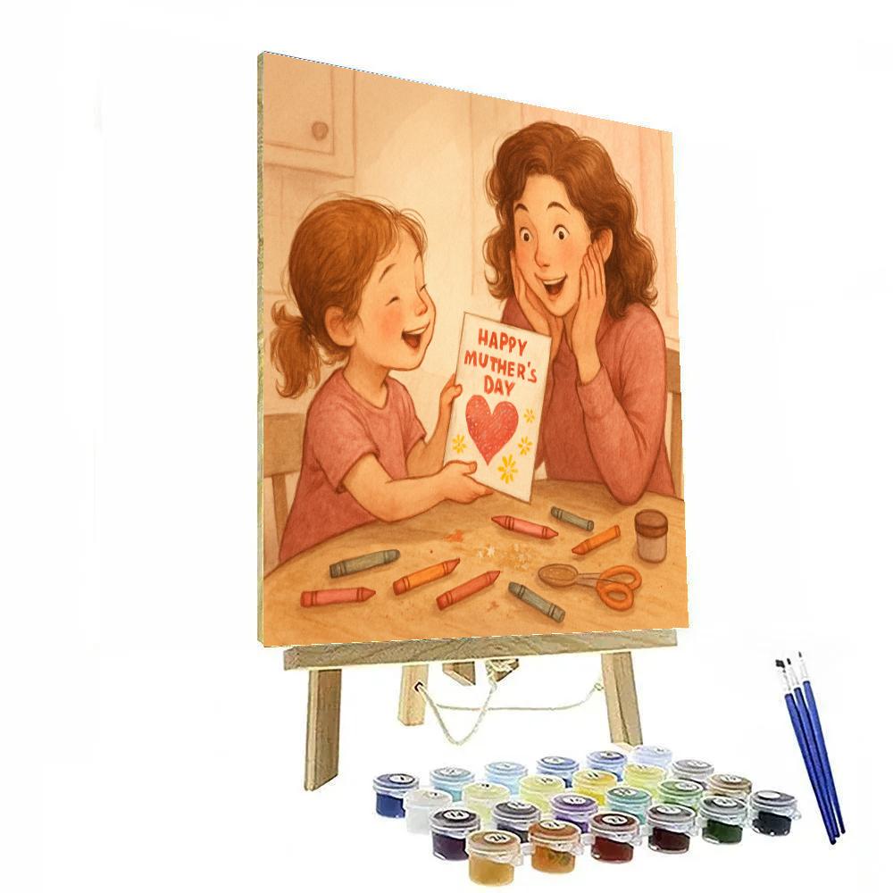 Handmade Card Surprise DIY paint by numbers