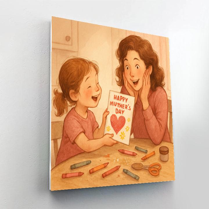 Handmade Card Surprise DIY paint by numbers