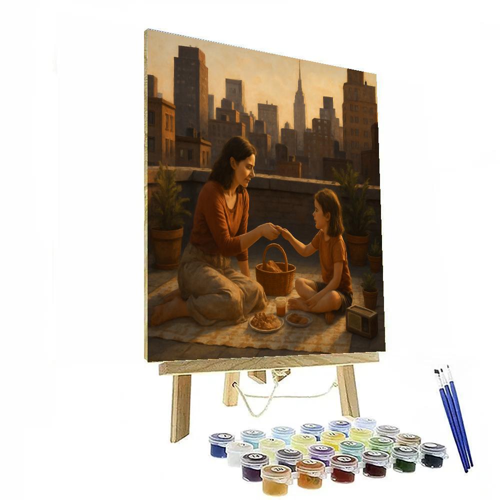City Rooftop Picnic Escape Paint by numbers kits