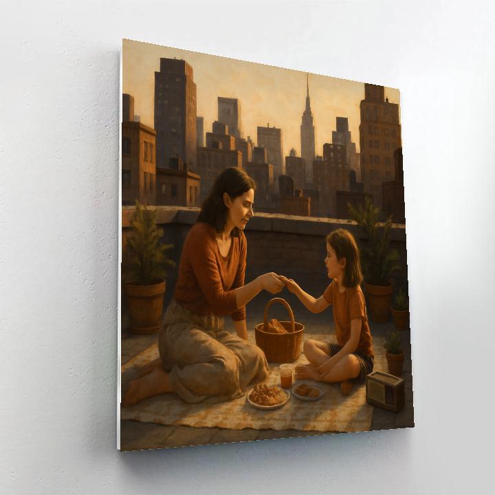 City Rooftop Picnic Escape Paint by numbers kits