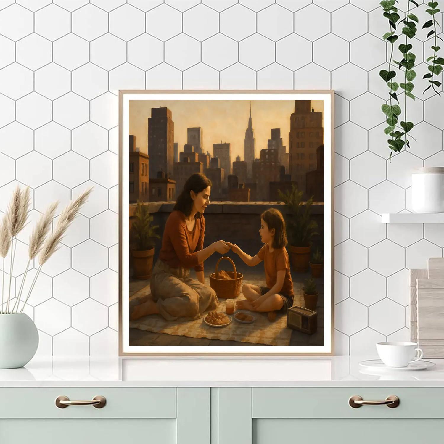City Rooftop Picnic Escape Paint by numbers kits