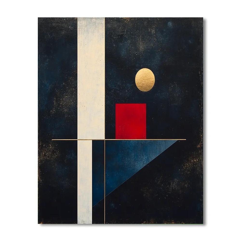 Kazimir Malevich Inspired Cosmic Suprematism Paint by numbers art