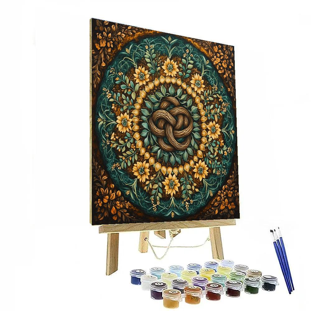 Frida Kahlo Inspired Resilient Root Mandala Number painting