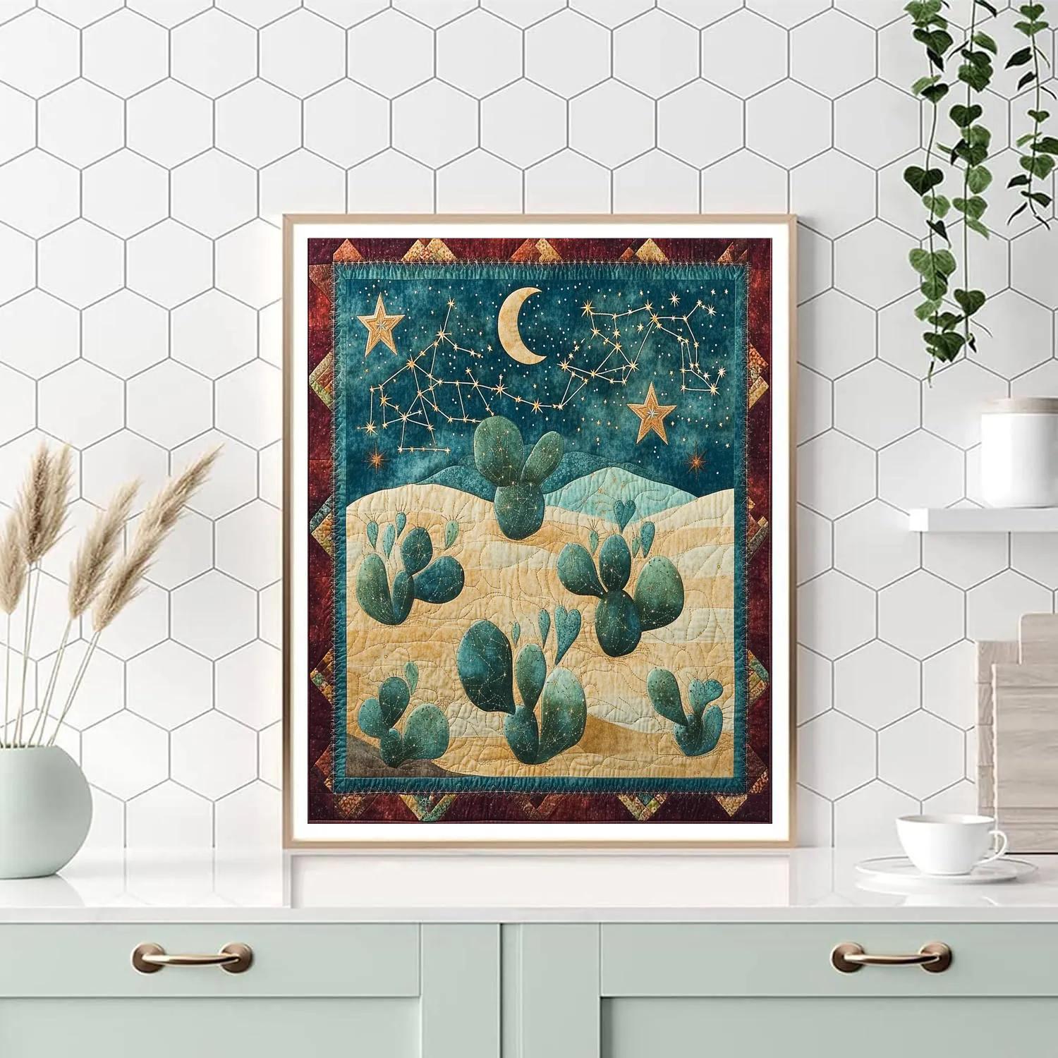 Frida Kahlo Inspired Cactus Constellation Quilt Paint by numbers art
