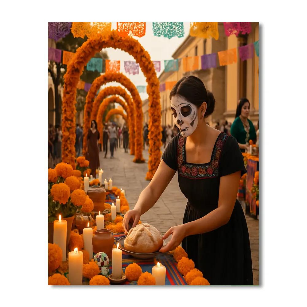 Dia De Muertos Ofrenda Parade paint by numbers