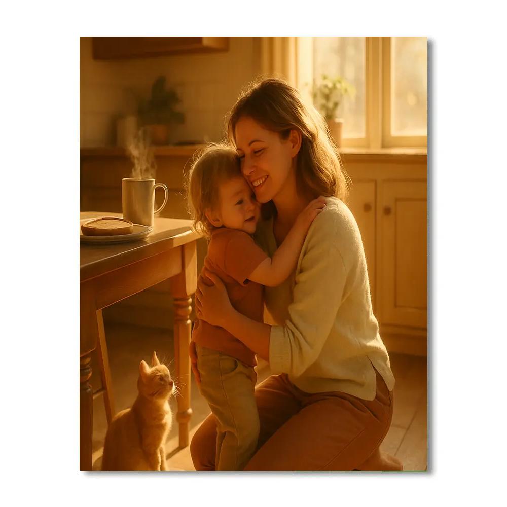 Sunrise Kitchen Hug paint by numbers