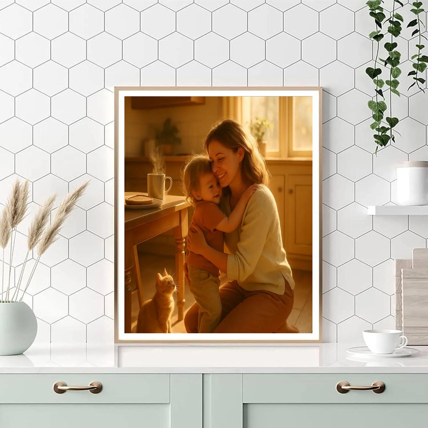 Sunrise Kitchen Hug paint by numbers