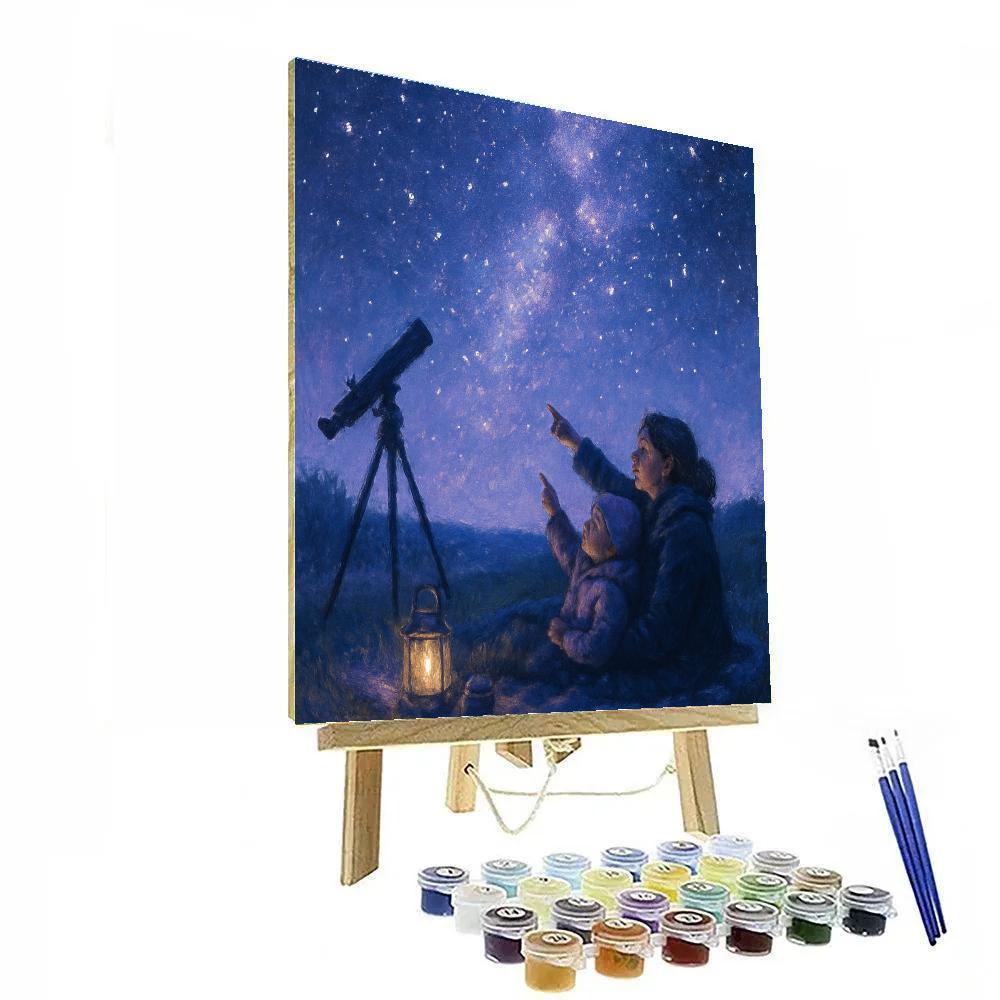 Stargazing Blanket Bond Painting by numbers kit