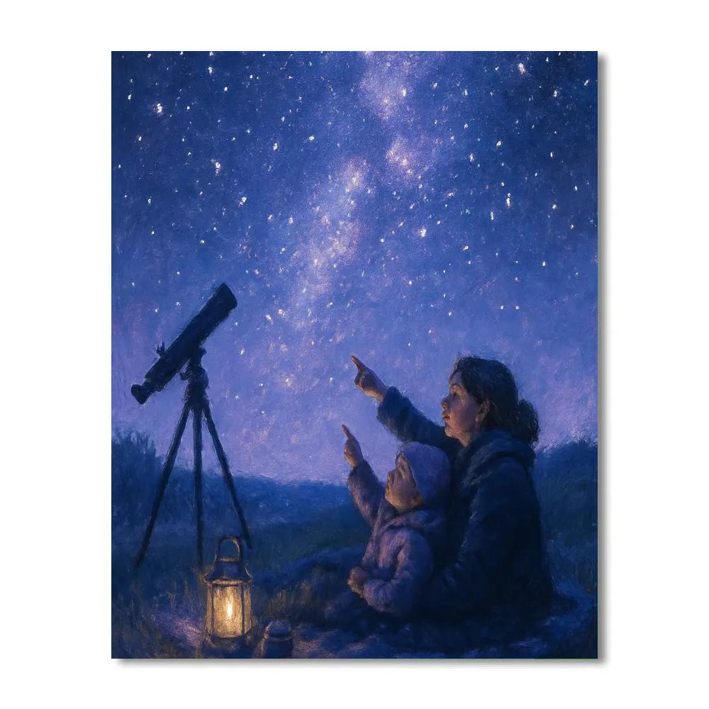 Stargazing Blanket Bond Painting by numbers kit