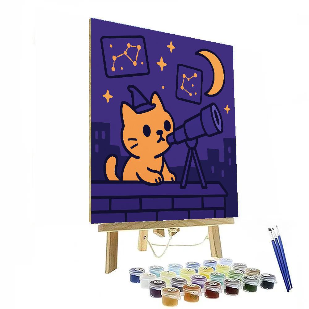 Mage Cat Observatory Paint by numbers art