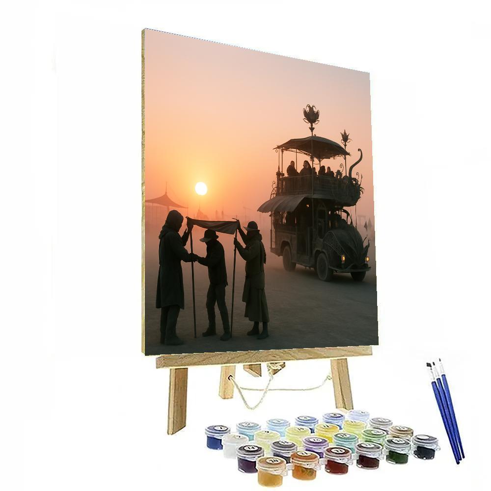 Burning Man Sunrise Art Car Paint by numbers kits