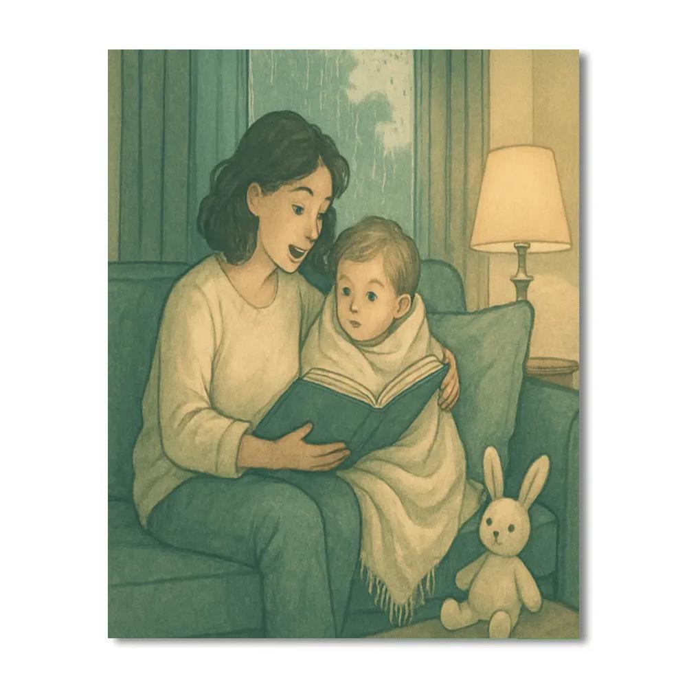 Rainy Day Storytime paint by color