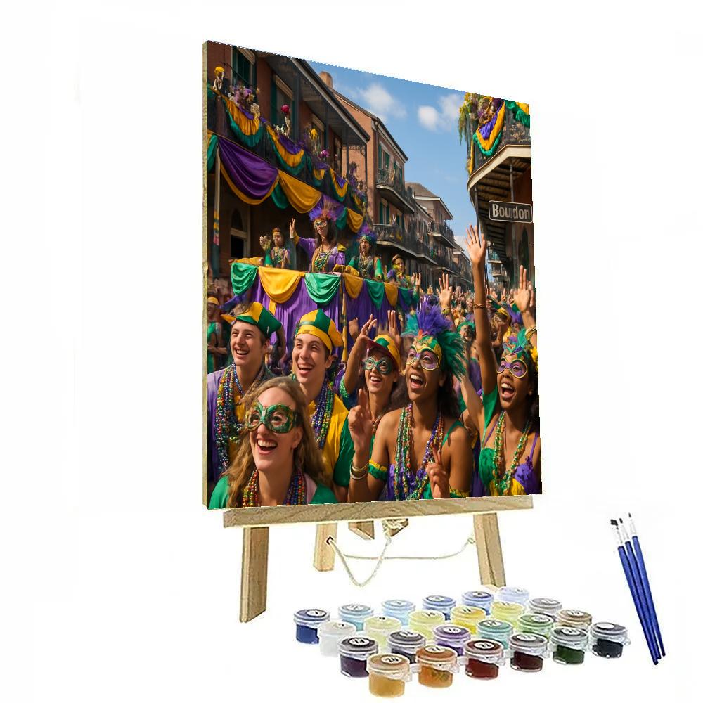 Mardi Gras Parade In New Orleans Number painting