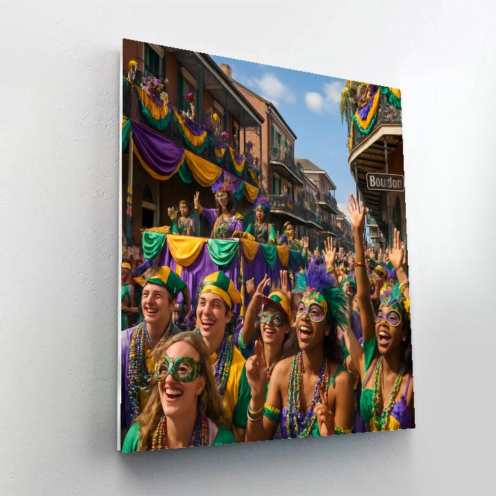 Mardi Gras Parade In New Orleans Number painting