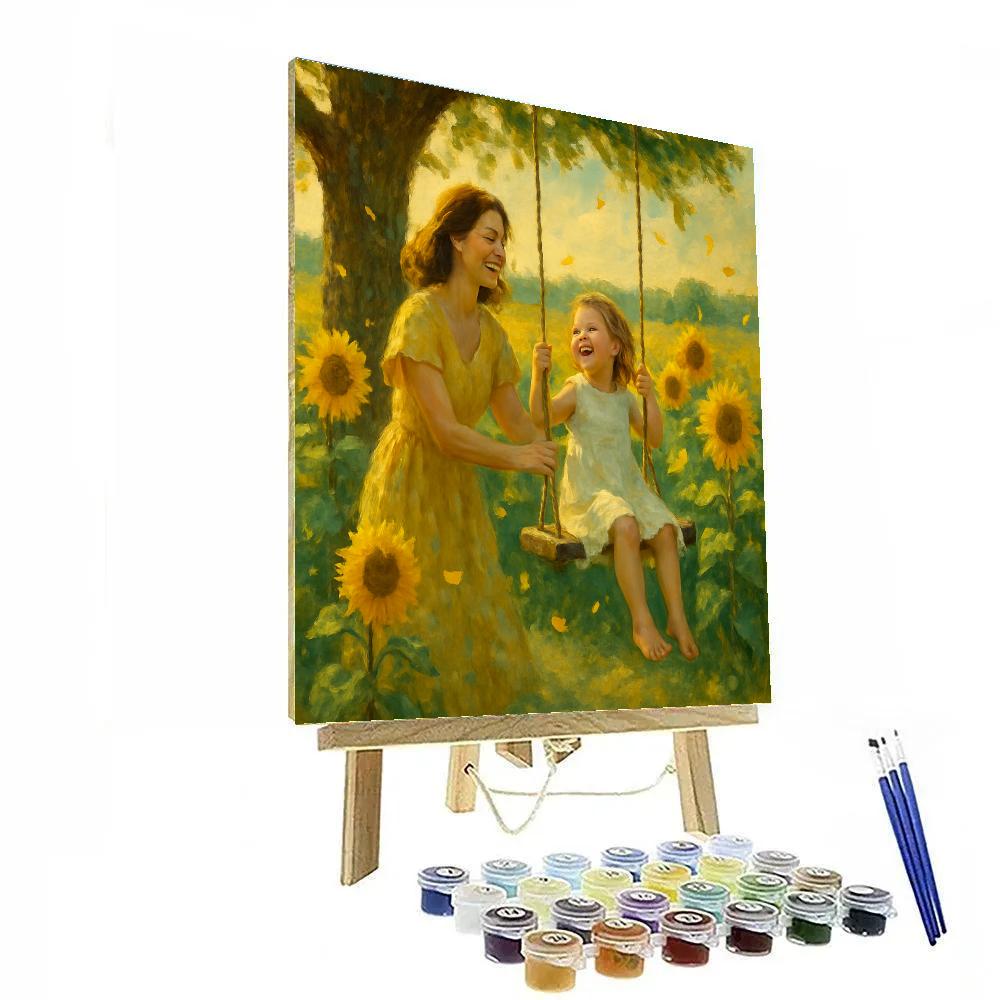 Sunflower Field Swing paint by number