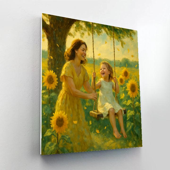 Sunflower Field Swing paint by number