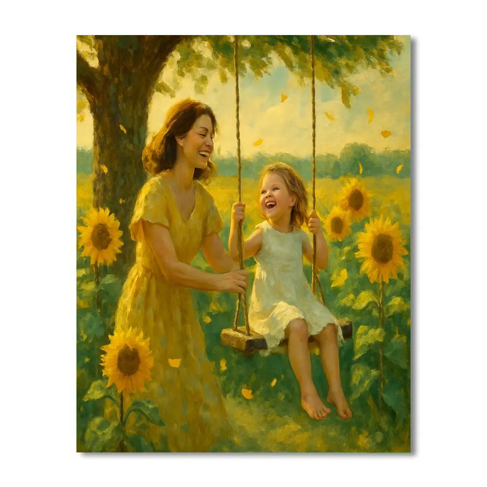 Sunflower Field Swing paint by number