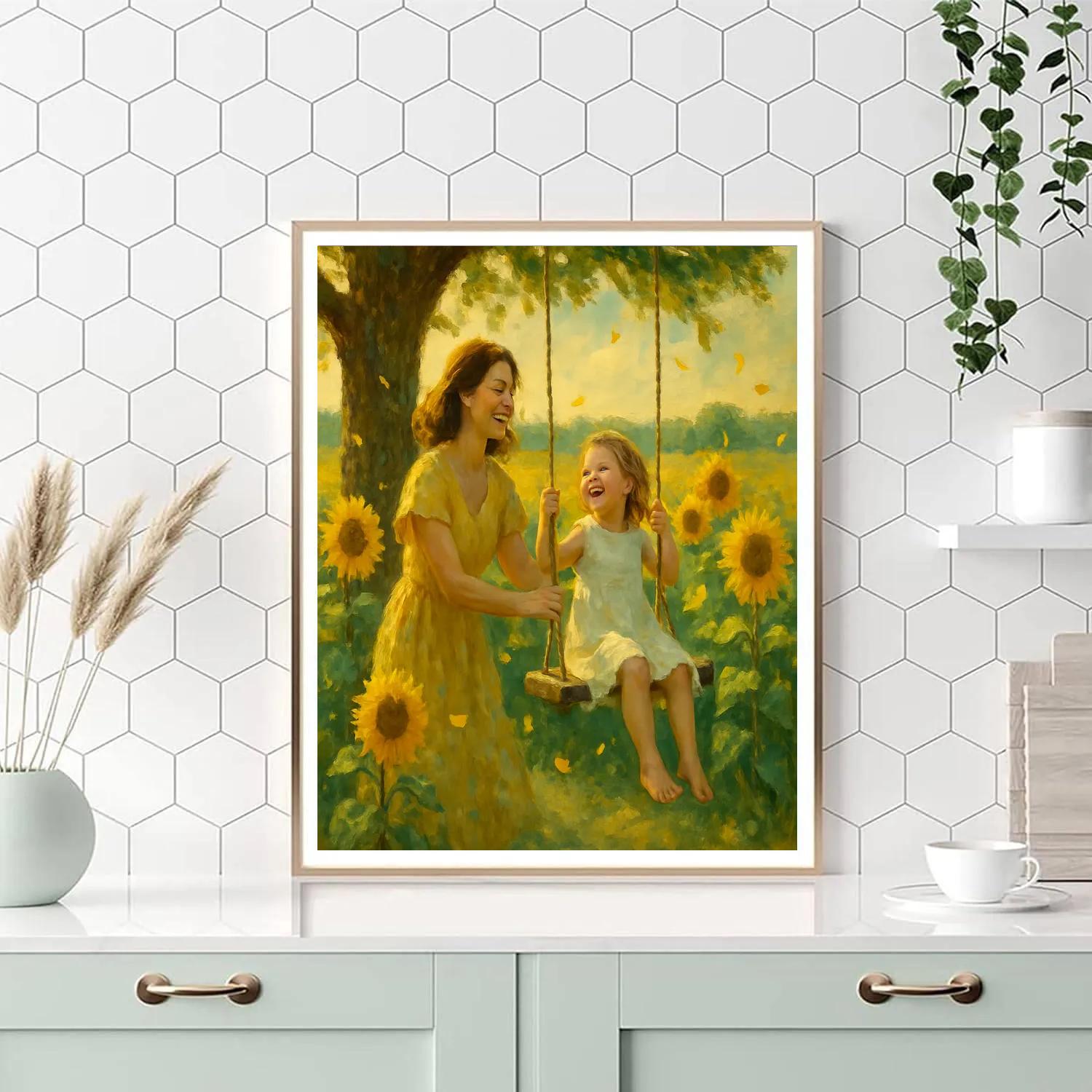 Sunflower Field Swing paint by number