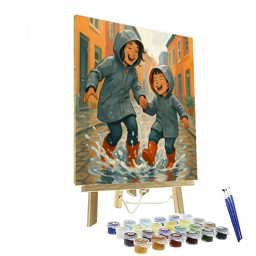 Puddle Jumping Laughter paint by numbers