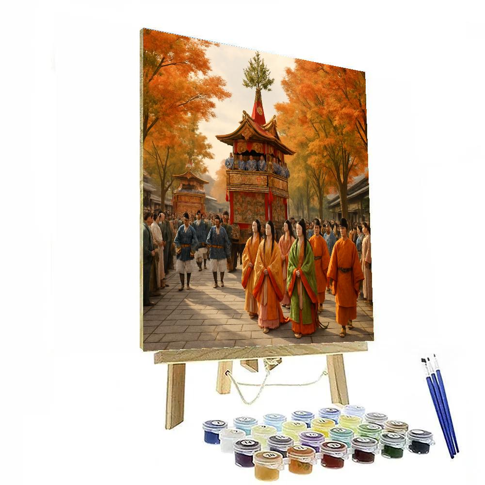 Gion Matsuri Festival Procession In Kyoto painting number kit