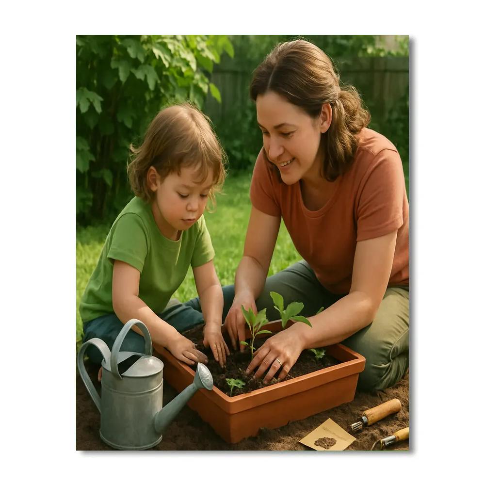 Garden Potting Together painting number kit