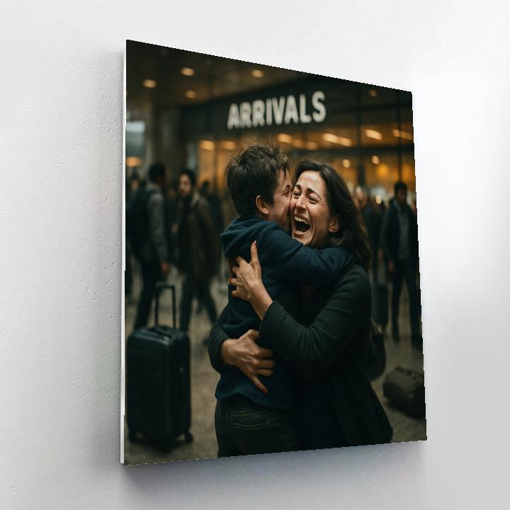 Airport Reunion Embrace painting number kit